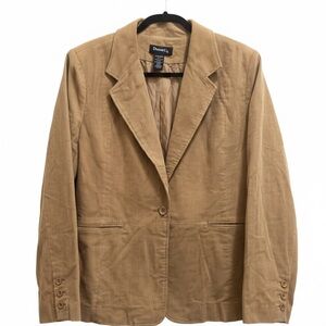 Denim&Co Tan Corduroy Blazer